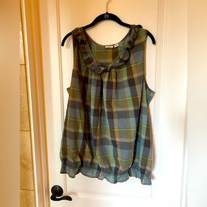 Cato Woman Sleeveless Ruffled Blouse 22/24W